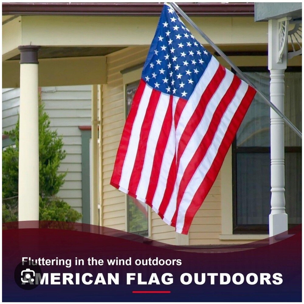NEW IN BOX American Flag 3x5 ft Outdoor Heavy Duty - Embroidered